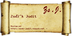 Zsák Judit névjegykártya