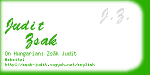 judit zsak business card