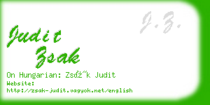 judit zsak business card